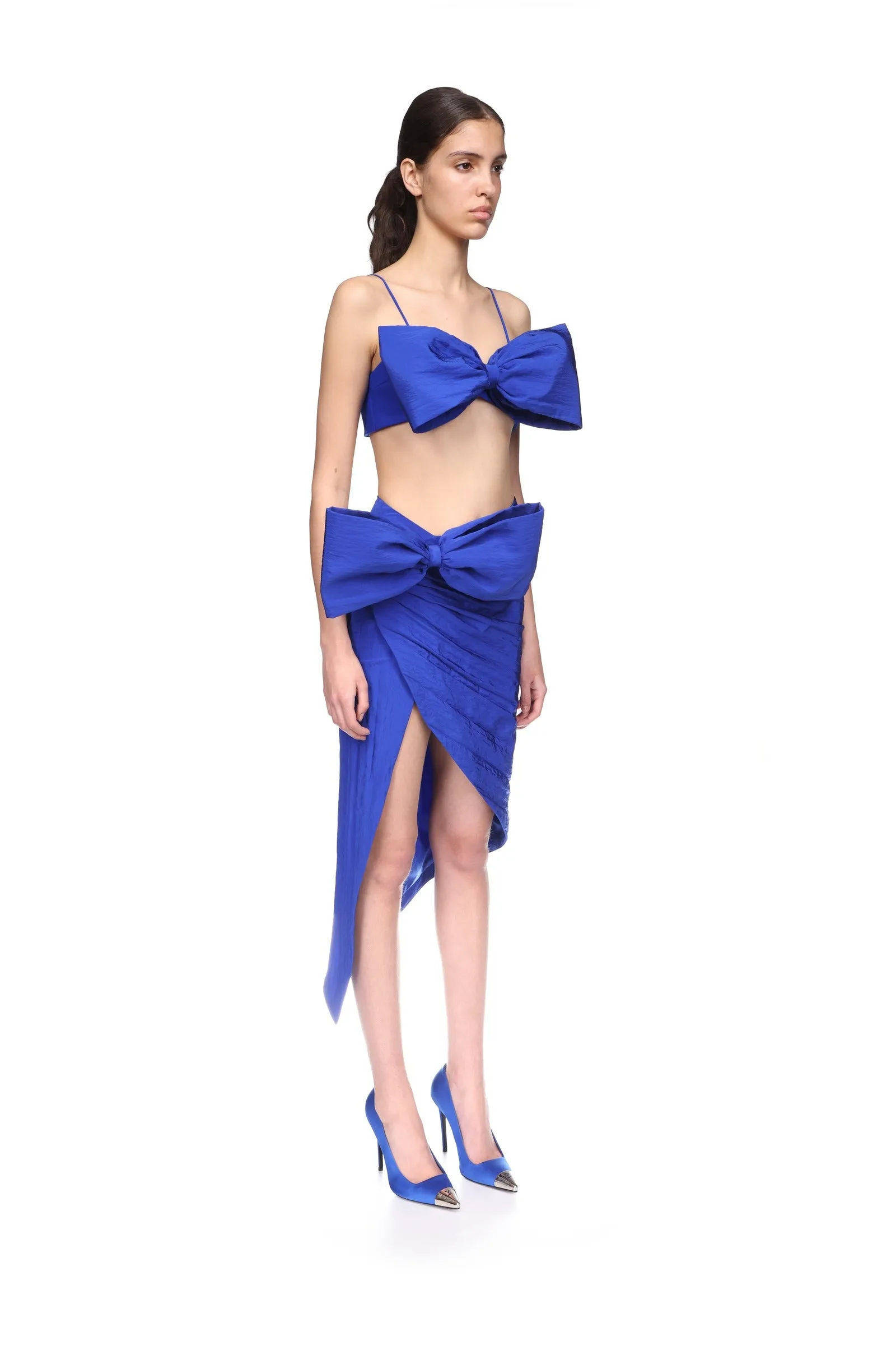 OVERSIZED BOW DETAIL ASYMMETRIC SKIRT sold by David Koma product image thumbnail 4