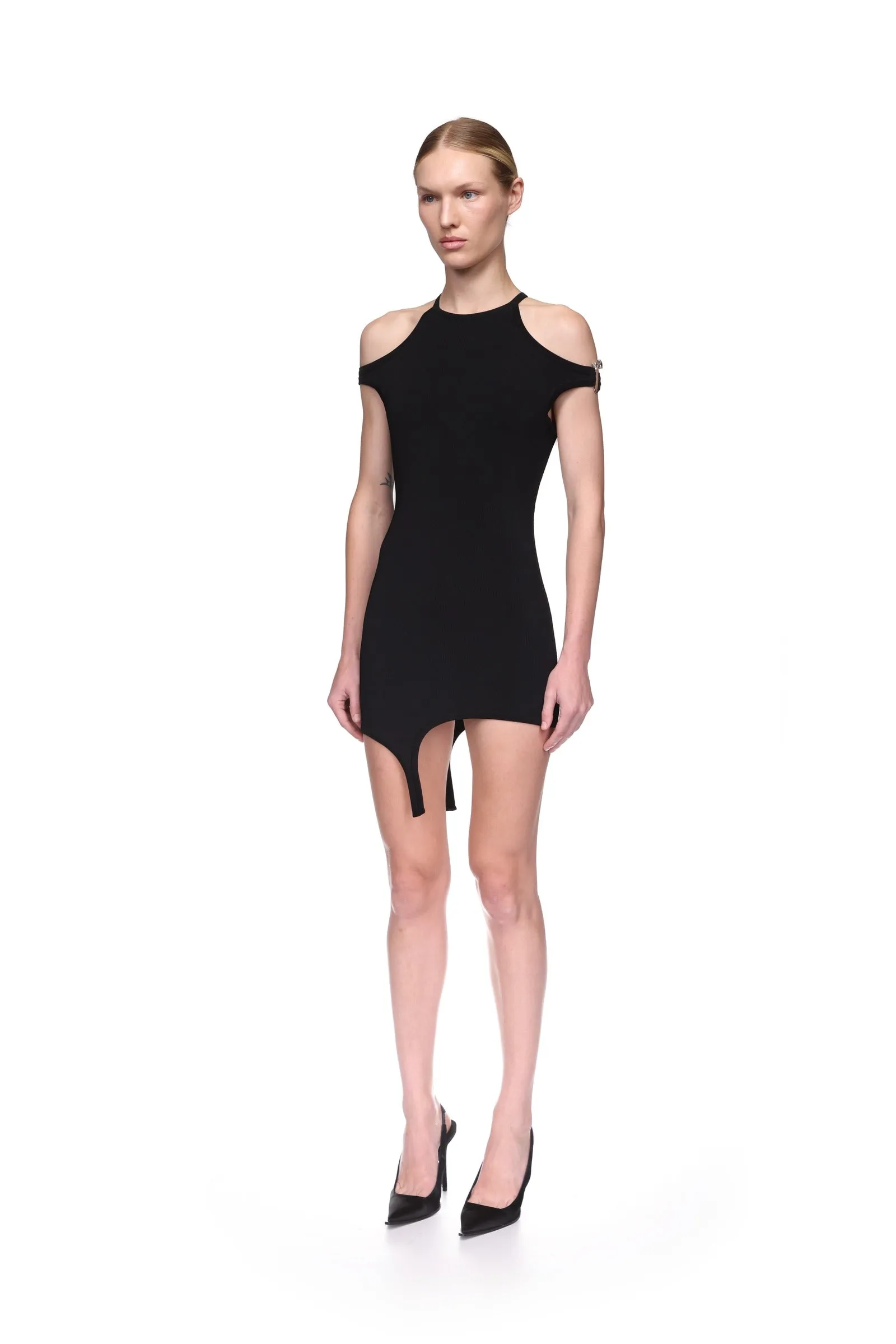 ASYMMETRIC KNIT DRESS WITH BUCKLE sold by David Koma product image thumbnail 3