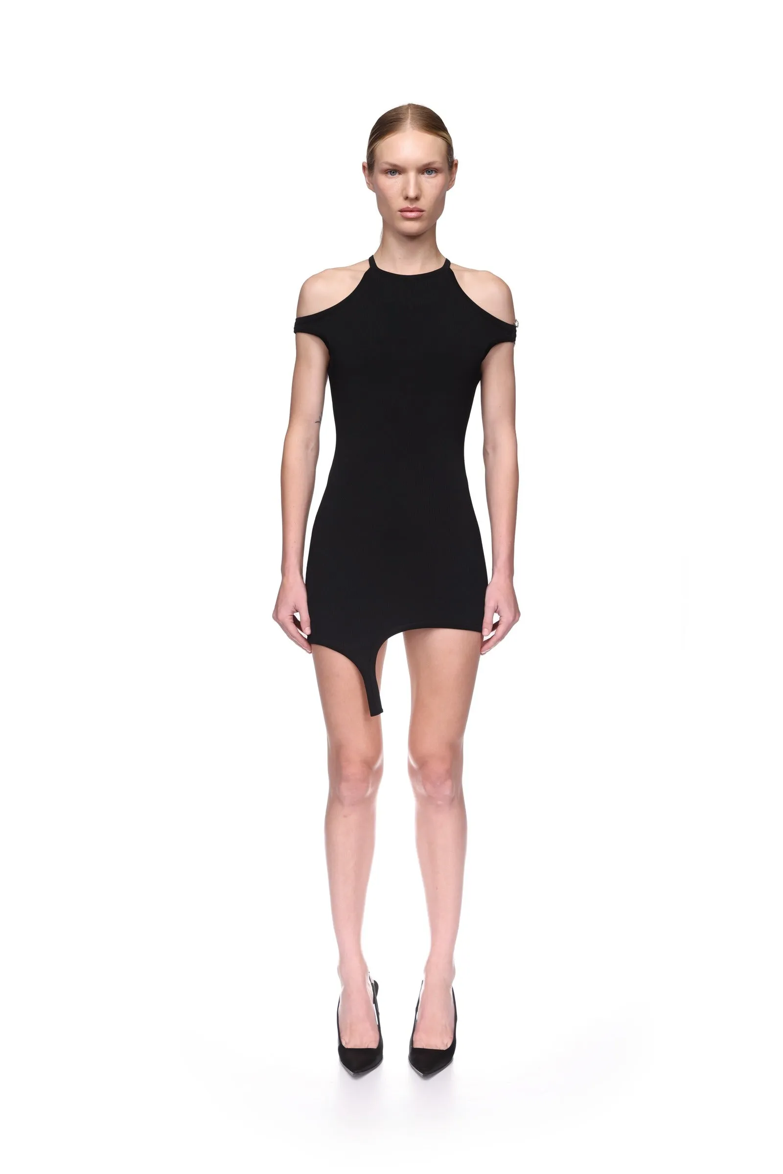 ASYMMETRIC KNIT DRESS WITH BUCKLE sold by David Koma product image thumbnail 2