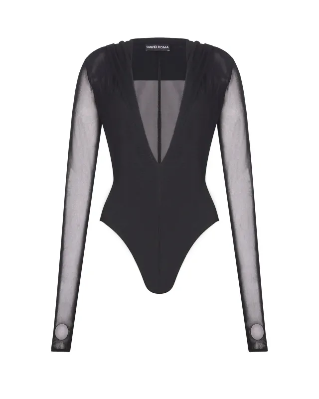 LONG SLEEVE BODYSUIT WITH HOODIE sold by David Koma