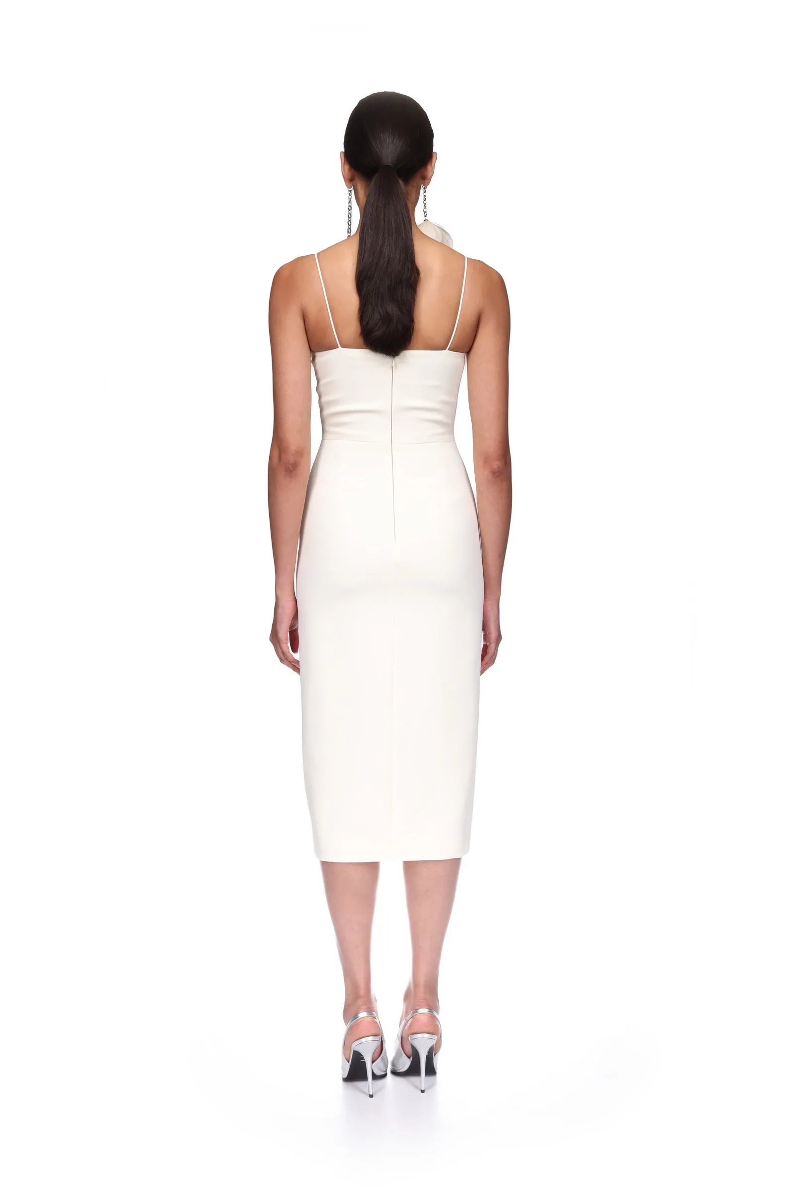 RUFFLE&FEATHER BALCONETTE BRA OPEN LEG MIDI DRESS sold by David Koma product image thumbnail 5