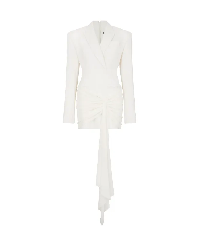 DRAPING OVERLAY TAILORED JACKET DRESS sold by David Koma