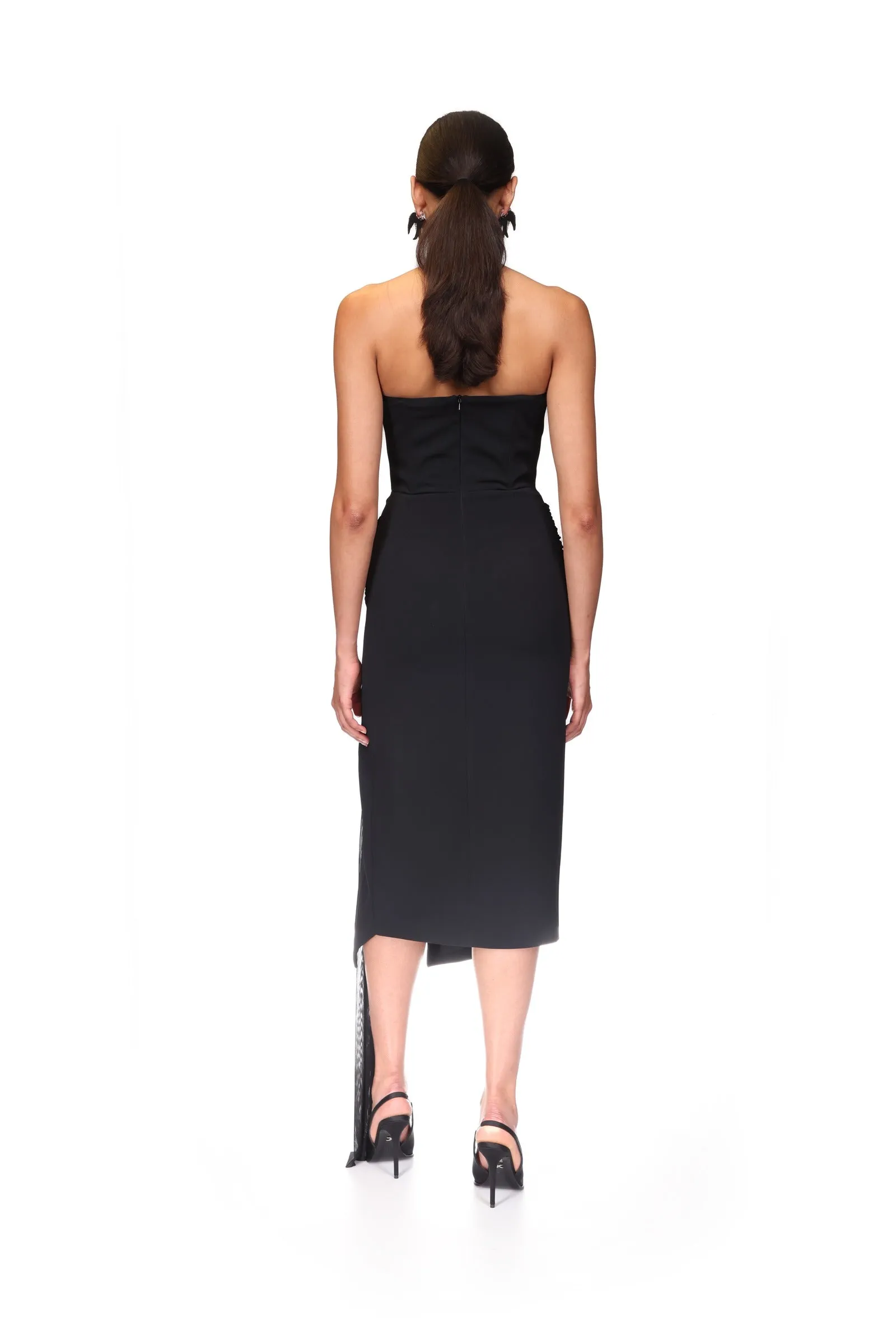 SLEEVELESS MIDI DRESS WITH CRYSTAL HUMMINGBIRD sold by David Koma product image thumbnail 5