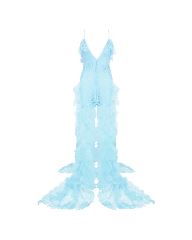 V NECK LACE GOWN sold by David Koma