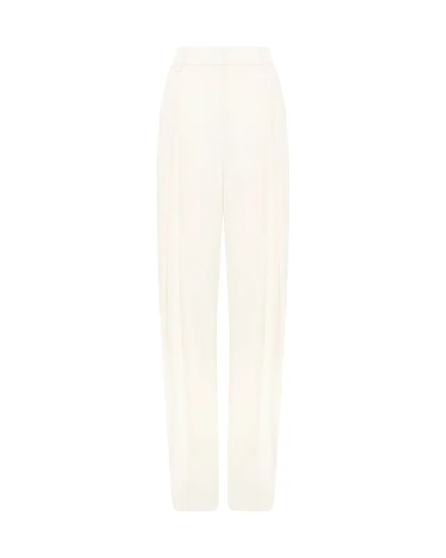 TAPERED TAILORED TROUSERS IN WHITE sold by David Koma
