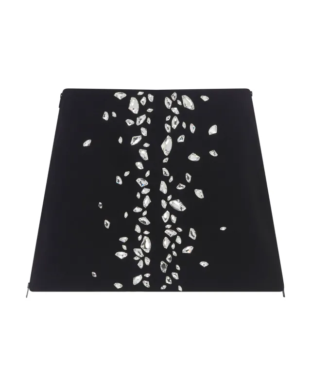 SPECKLED CRYSTAL EMBROIDERY MINI SKIRT made by David Koma