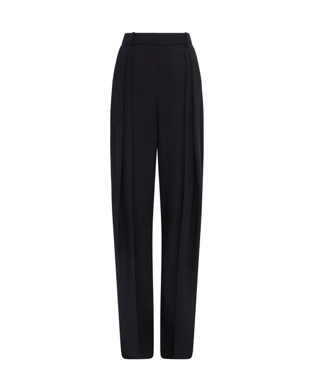 TAPERED TAILORED TROUSERS IN BLACK sold by David Koma