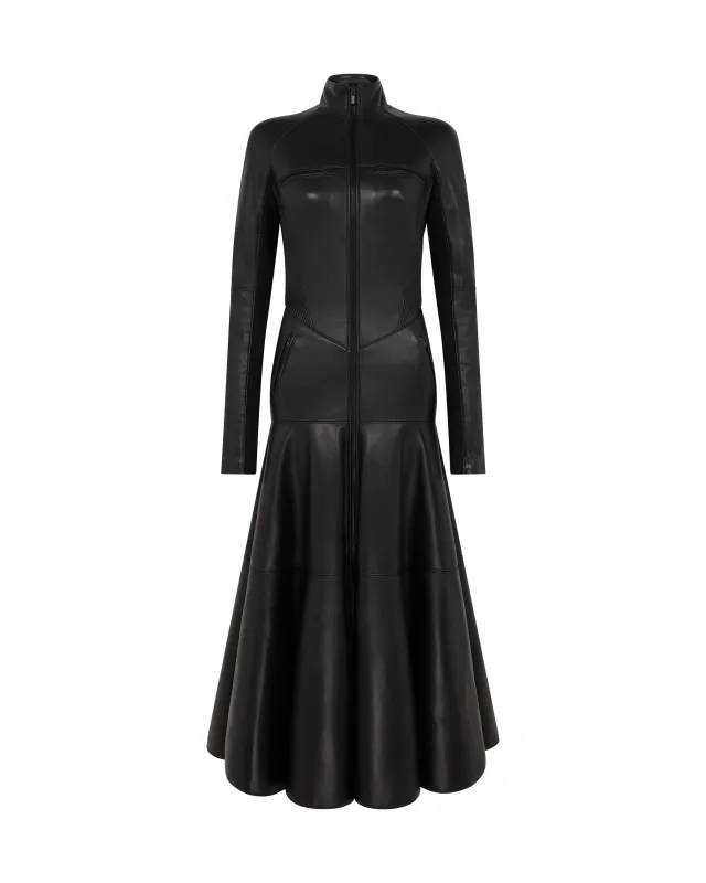 LEATHER COAT DRESS sold by David Koma