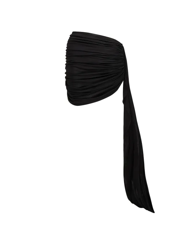 SIDE RUCHING JERSEY MINI SKIRT made by David Koma