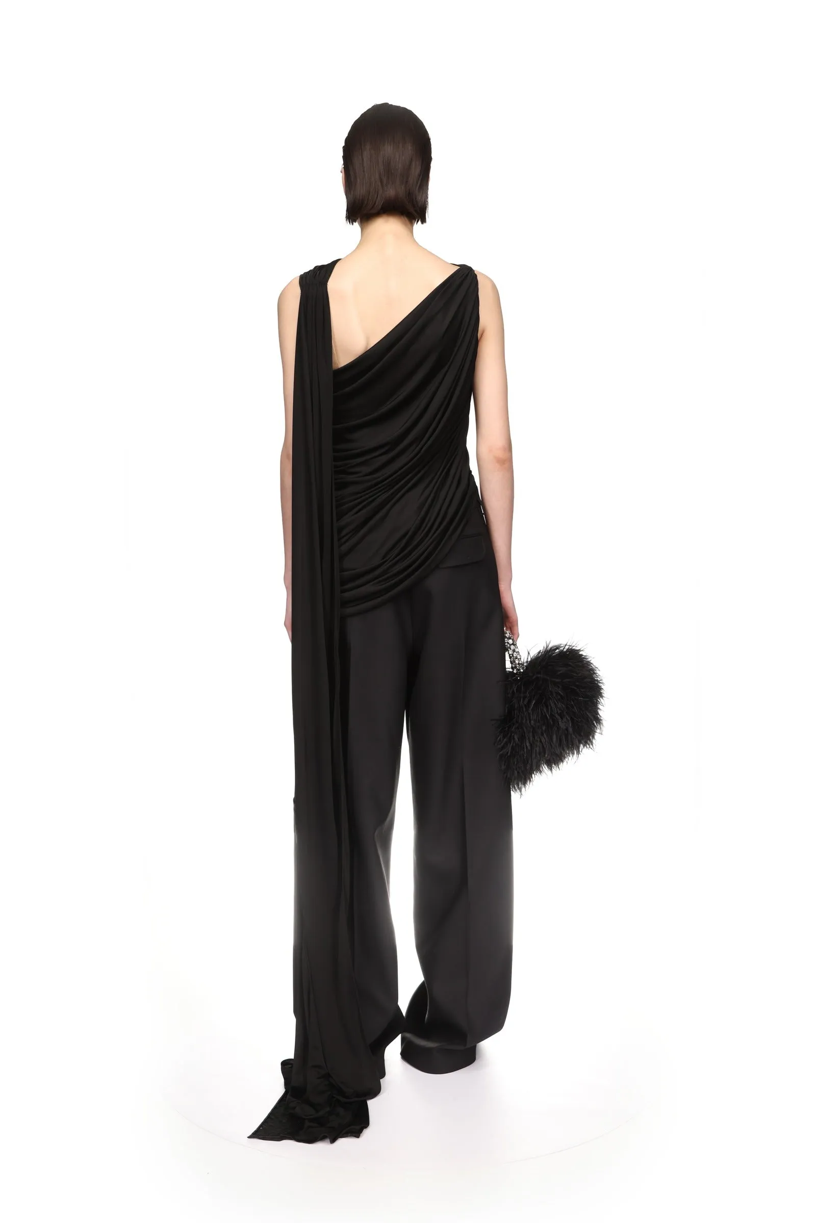 WIDE TAILORED TROUSERS IN WHITE sold by David Koma product image thumbnail 5