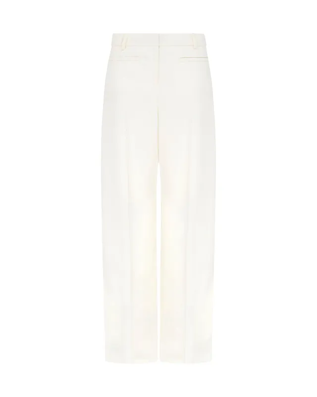 WIDE TAILORED TROUSERS IN WHITE sold by David Koma