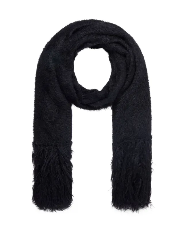 OVERSIZED SCARF IN BLACK sold by David Koma