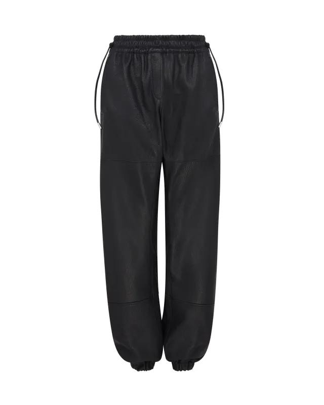 LEATHER TRACK PANTS sold by David Koma