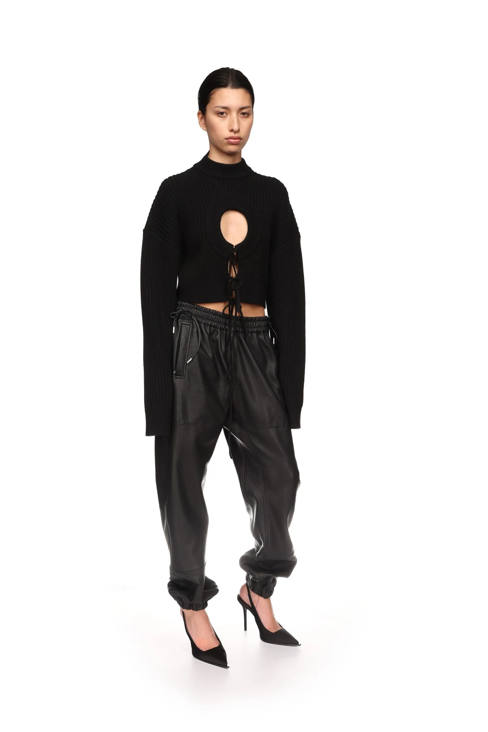LEATHER TRACK PANTS sold by David Koma product image thumbnail 4
