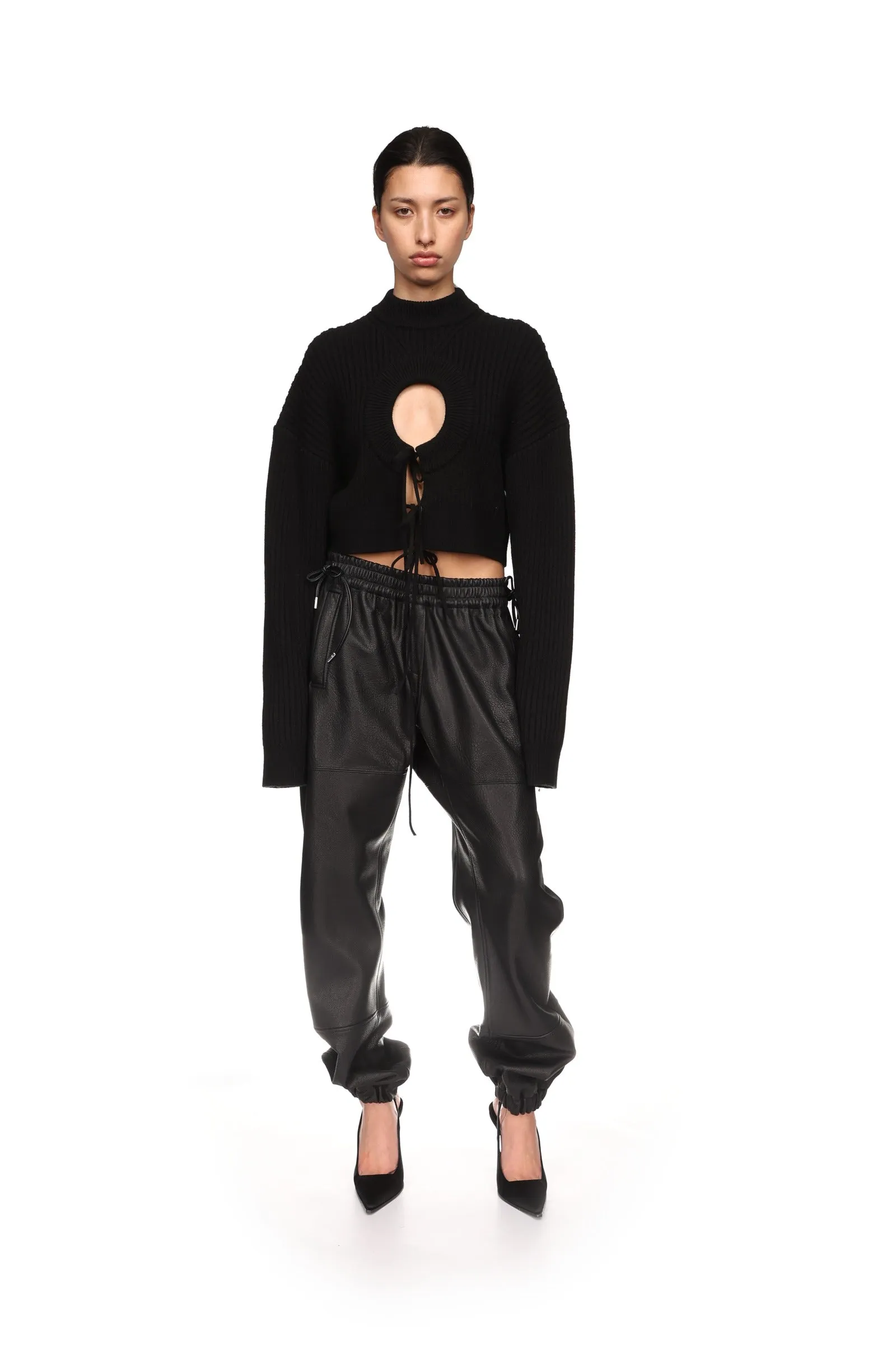 LEATHER TRACK PANTS sold by David Koma product image thumbnail 2