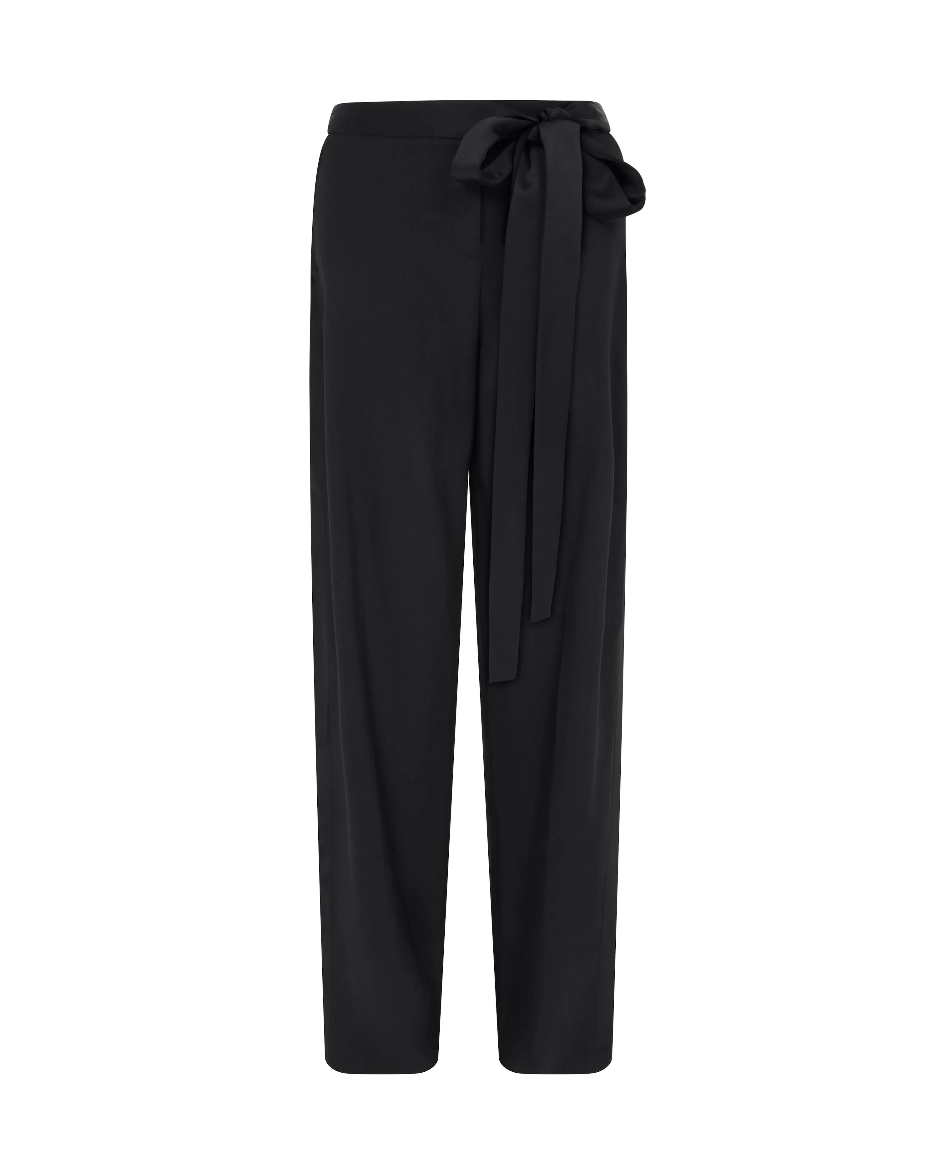 WIDE LEG TROUSERS WITH SATIN BOW DETAIL sold by David Koma