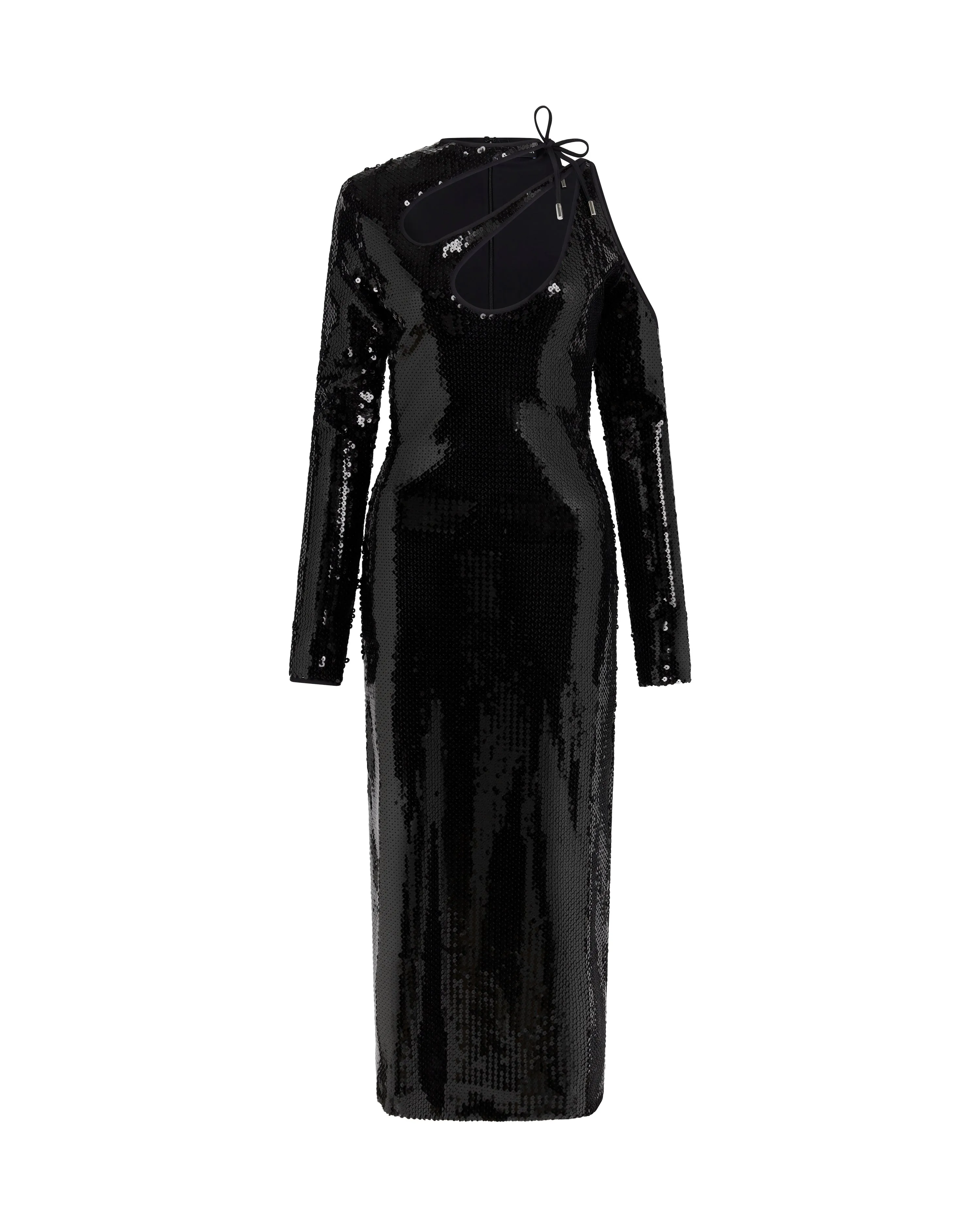 BLACK SEQUIN CUT-OUT PENCIL DRESS sold by David Koma