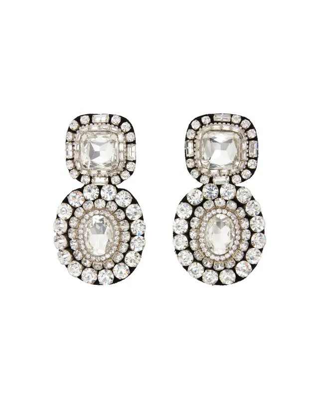 SILVER CRYSTAL EARRINGS sold by David Koma