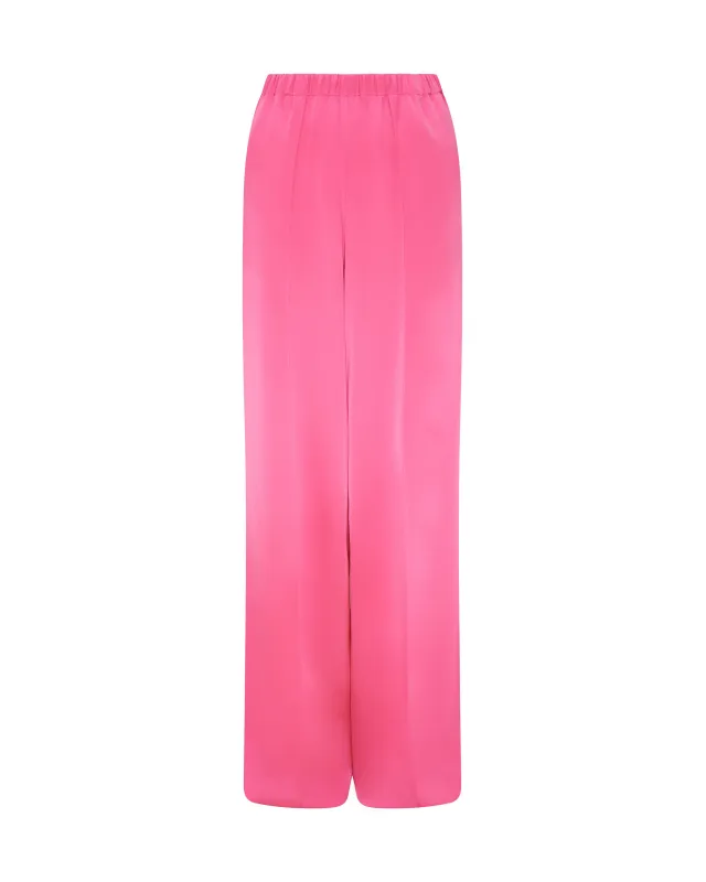ELASTIC WAISTBAND SATIN TROUSERS sold by David Koma