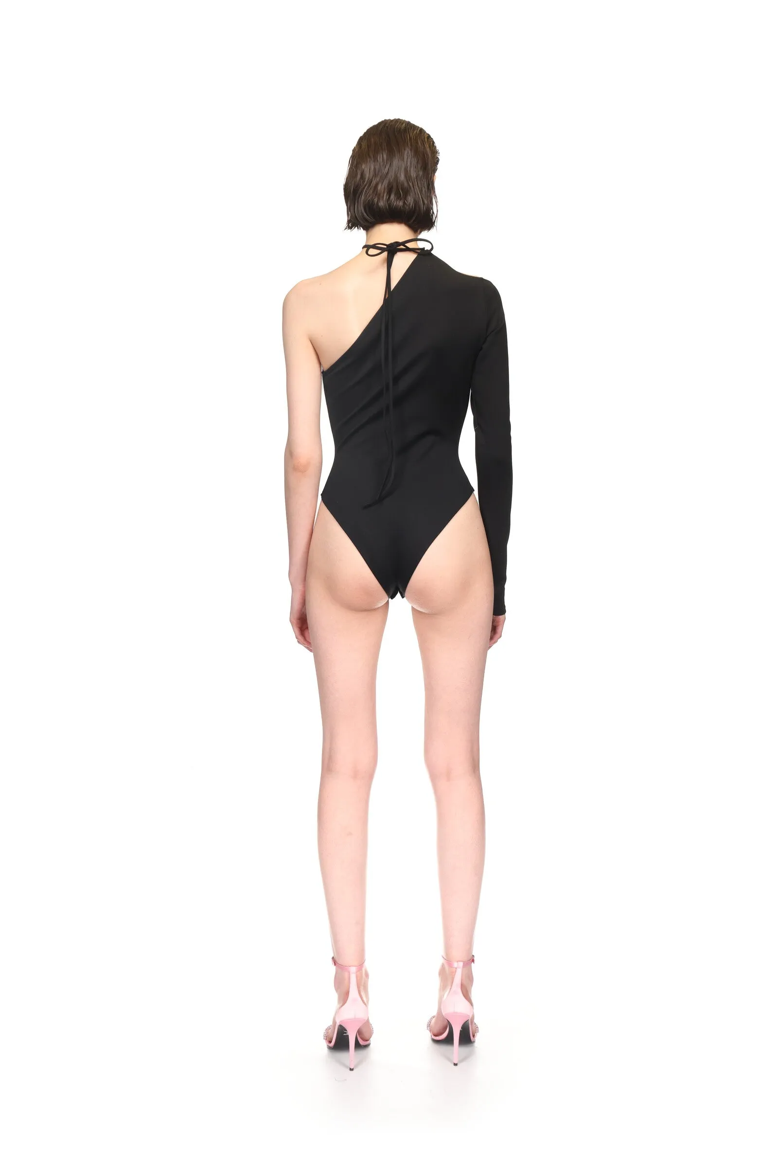 ASYMM CHEST CUTOUT JERSEY BODYSUIT sold by David Koma product image thumbnail 4
