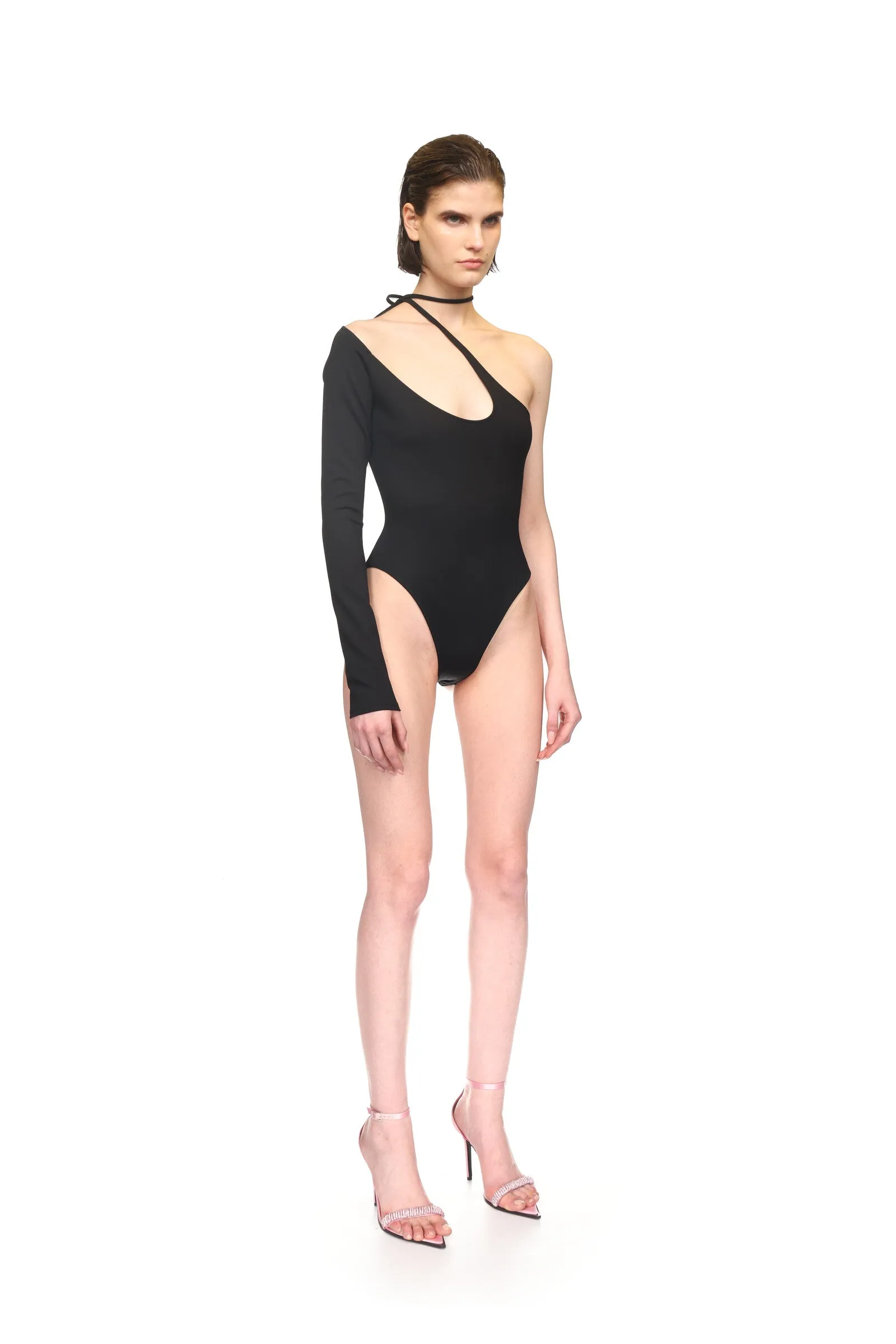 ASYMM CHEST CUTOUT JERSEY BODYSUIT sold by David Koma product image thumbnail 5