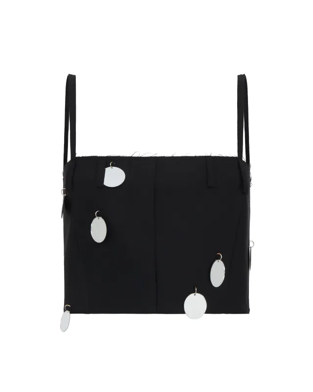 PLEXI MIRRORS BOXY CROP TOP sold by David Koma