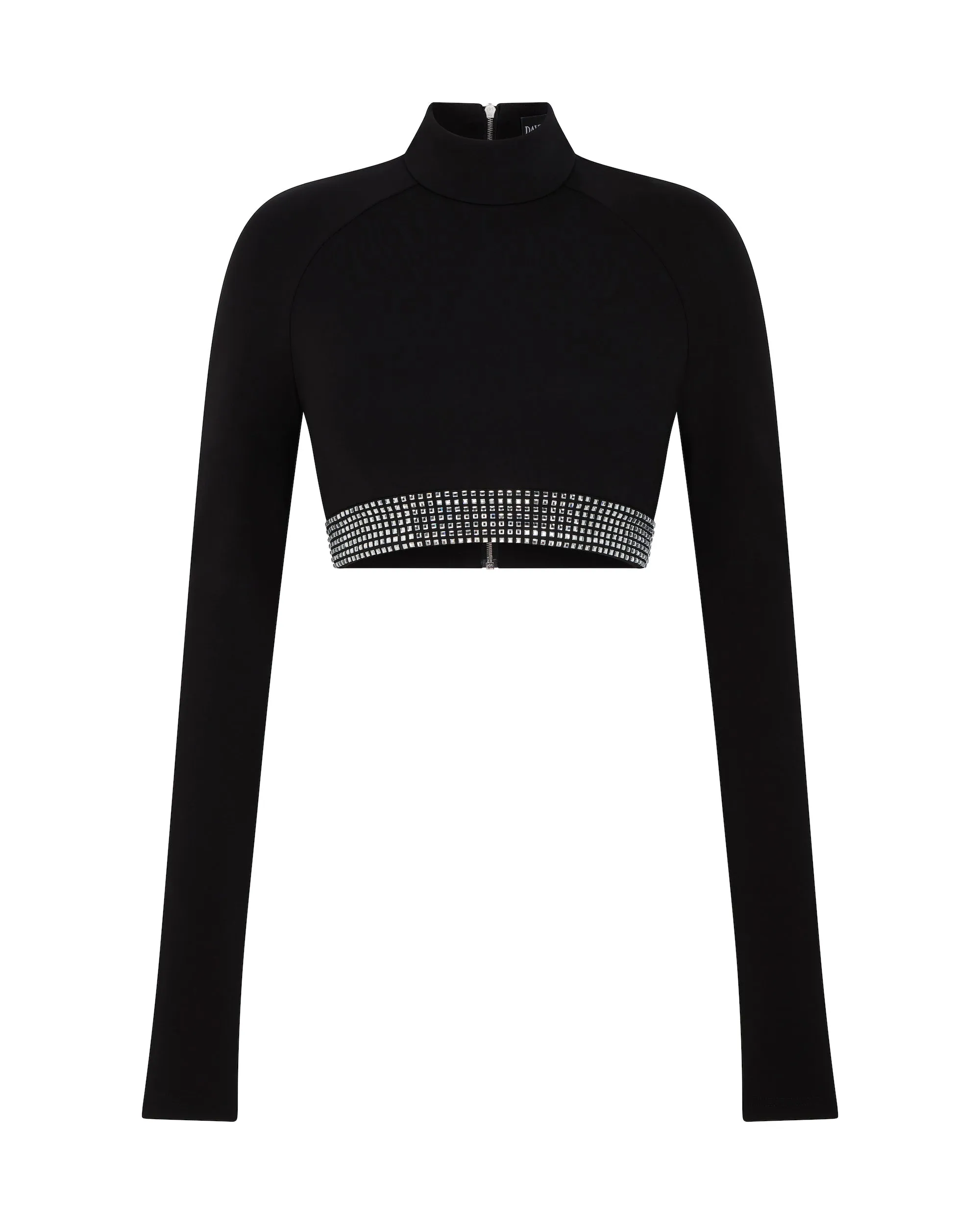 CRYSTAL HOTFIX WAISTLINE CROP TOP sold by David Koma