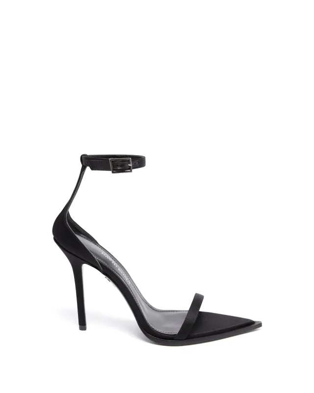 STRAPPY SATIN SANDALS IN BLACK sold by David Koma