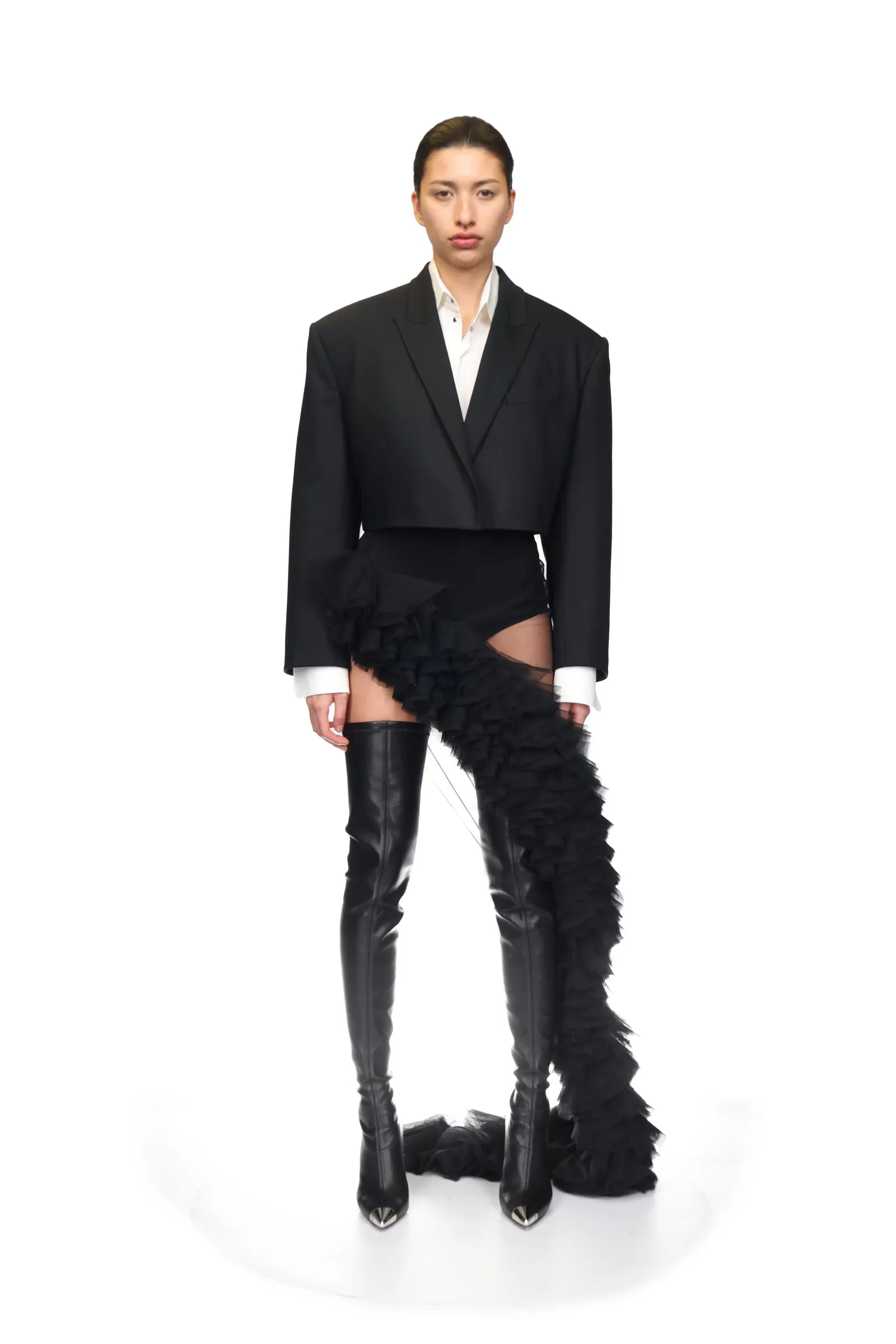 RUFFLE HEM TULLE SKIRT sold by David Koma product image thumbnail 2