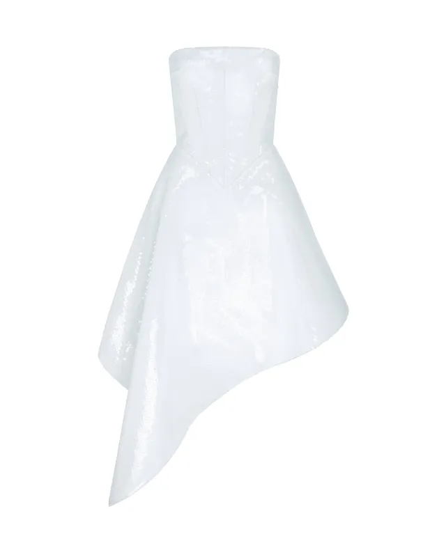 ASYMMETRIC HEM SEQUIN MIDI DRESS made by David Koma