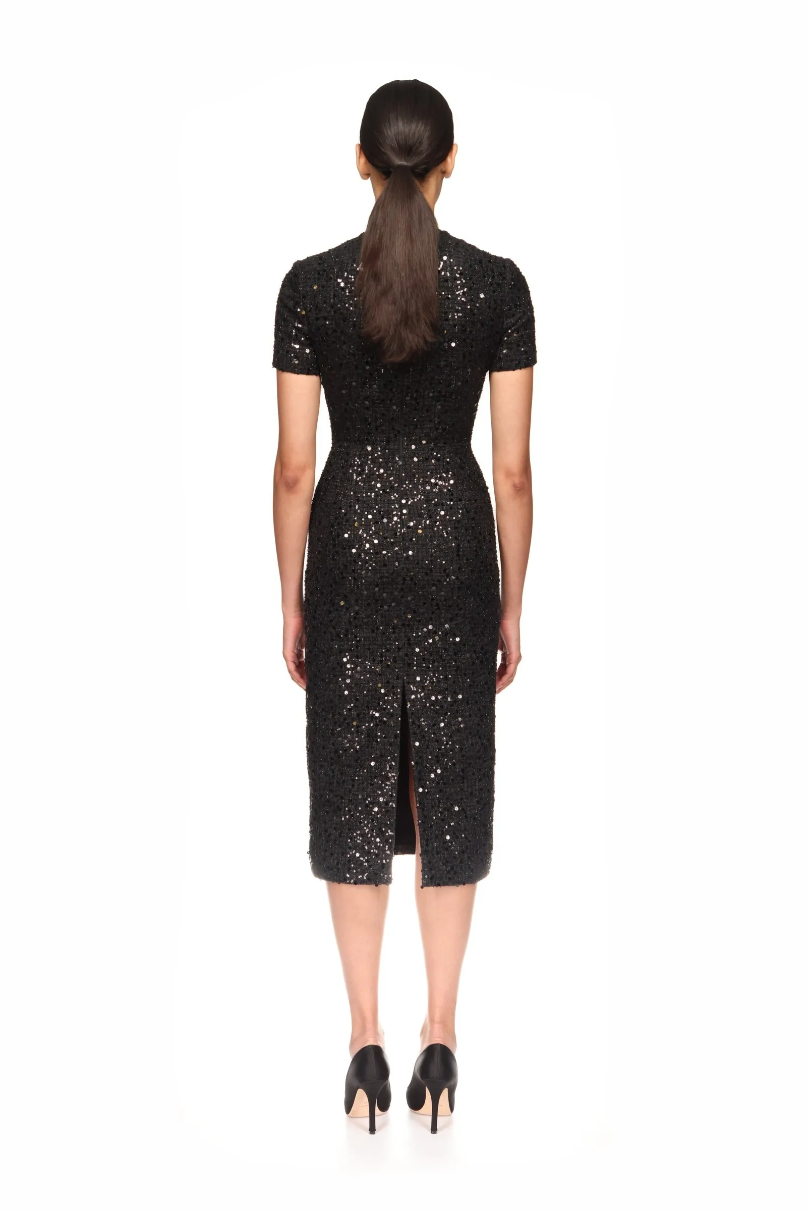 SEQUIN BOUCLE MIDI DRESS sold by David Koma product image thumbnail 5