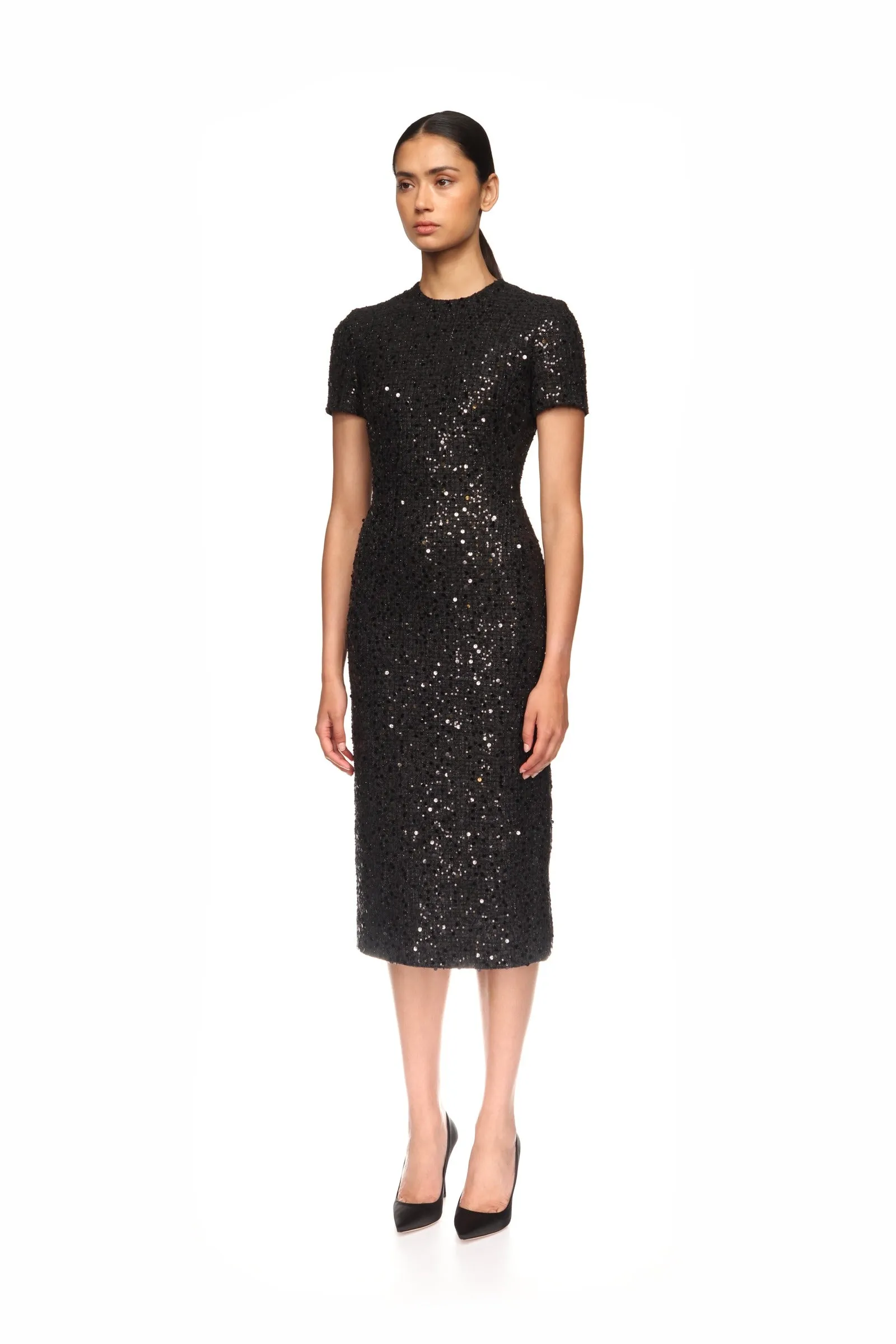 SEQUIN BOUCLE MIDI DRESS sold by David Koma product image thumbnail 3