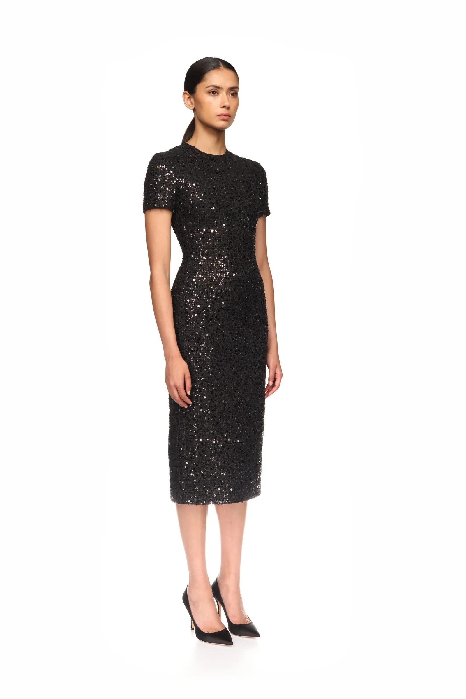 SEQUIN BOUCLE MIDI DRESS sold by David Koma product image thumbnail 4