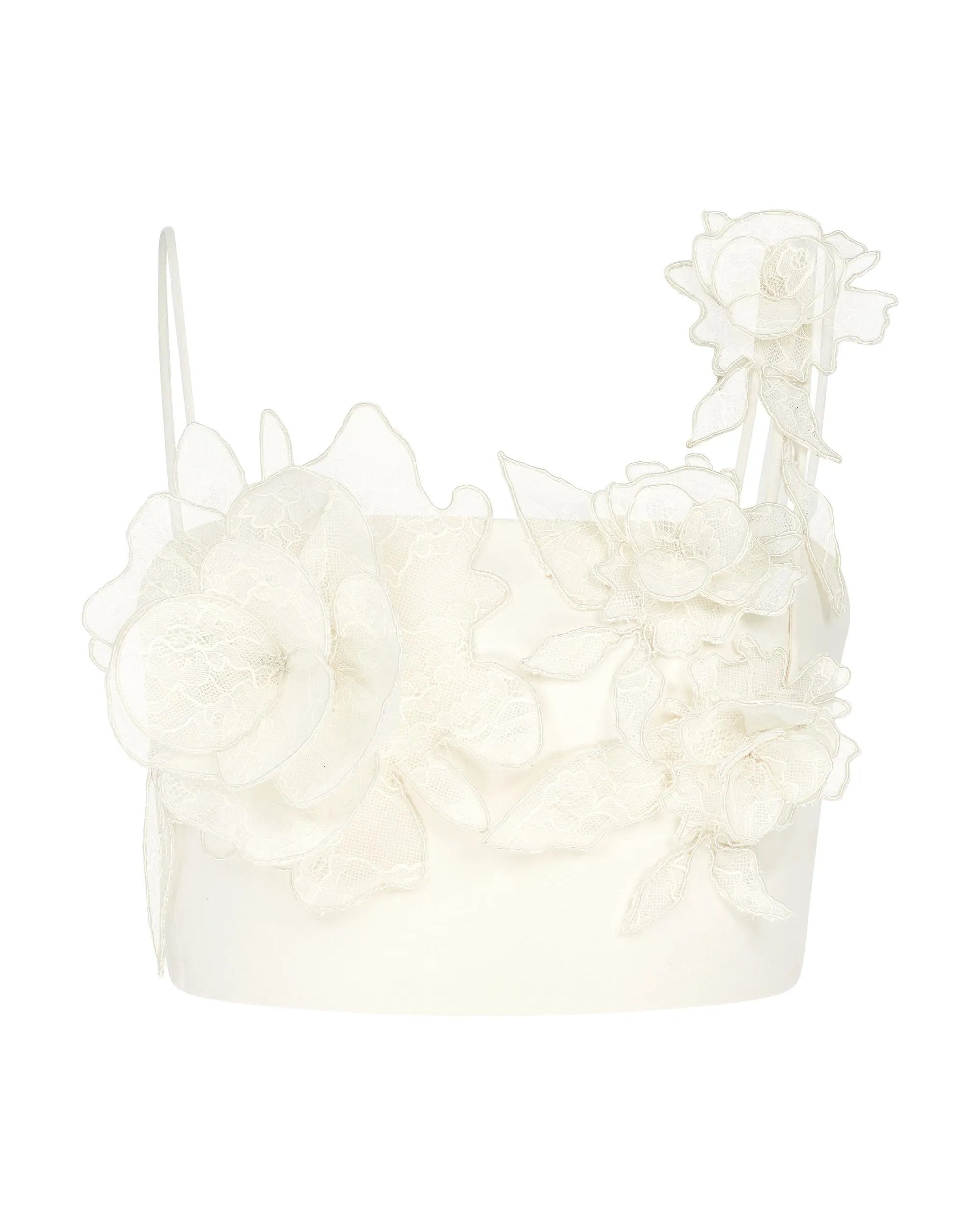 LACE ROSE EMBROIDERED CROP TOP sold by David Koma