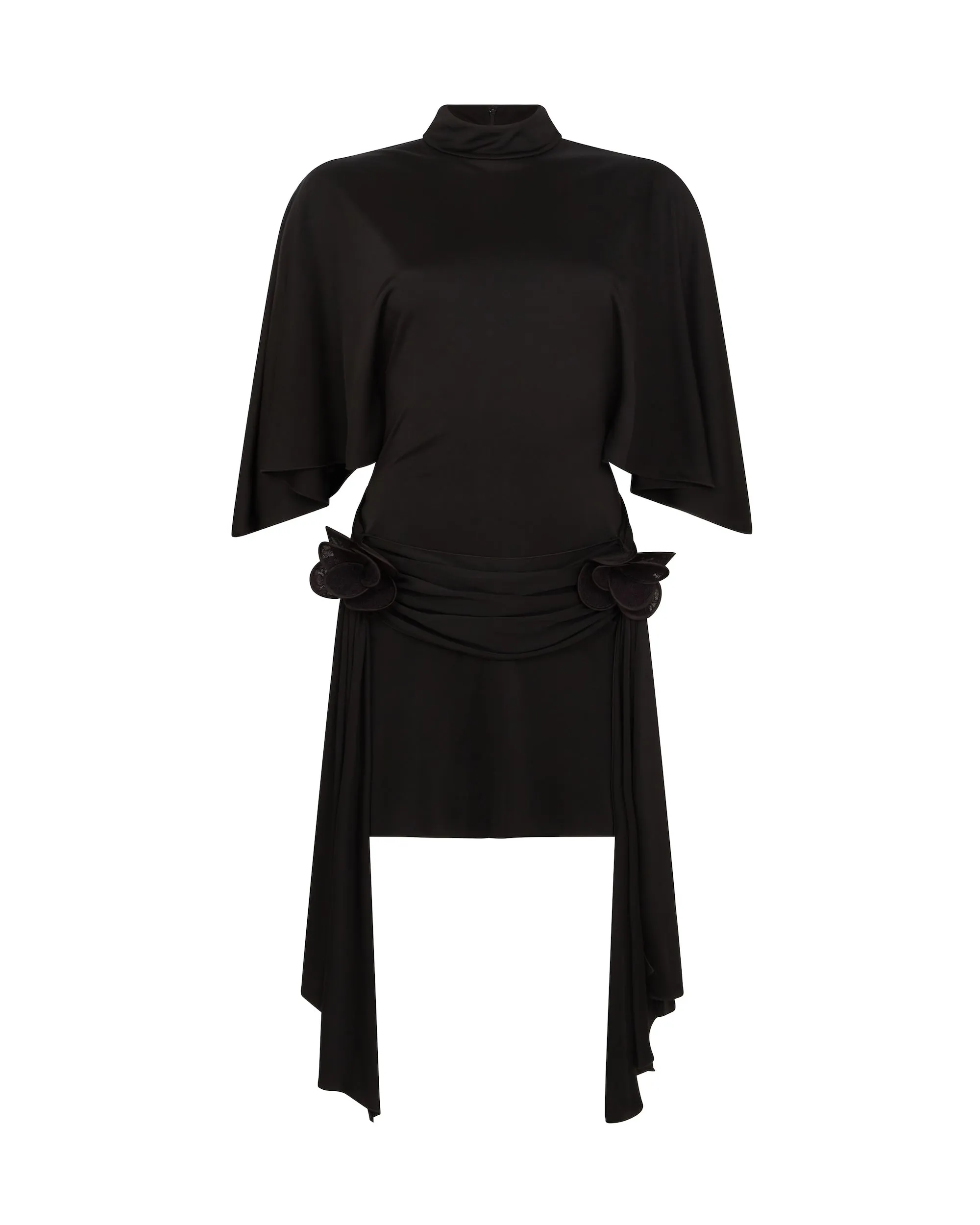 3D LACE FLOWER JERSEY MINI DRESS sold by David Koma