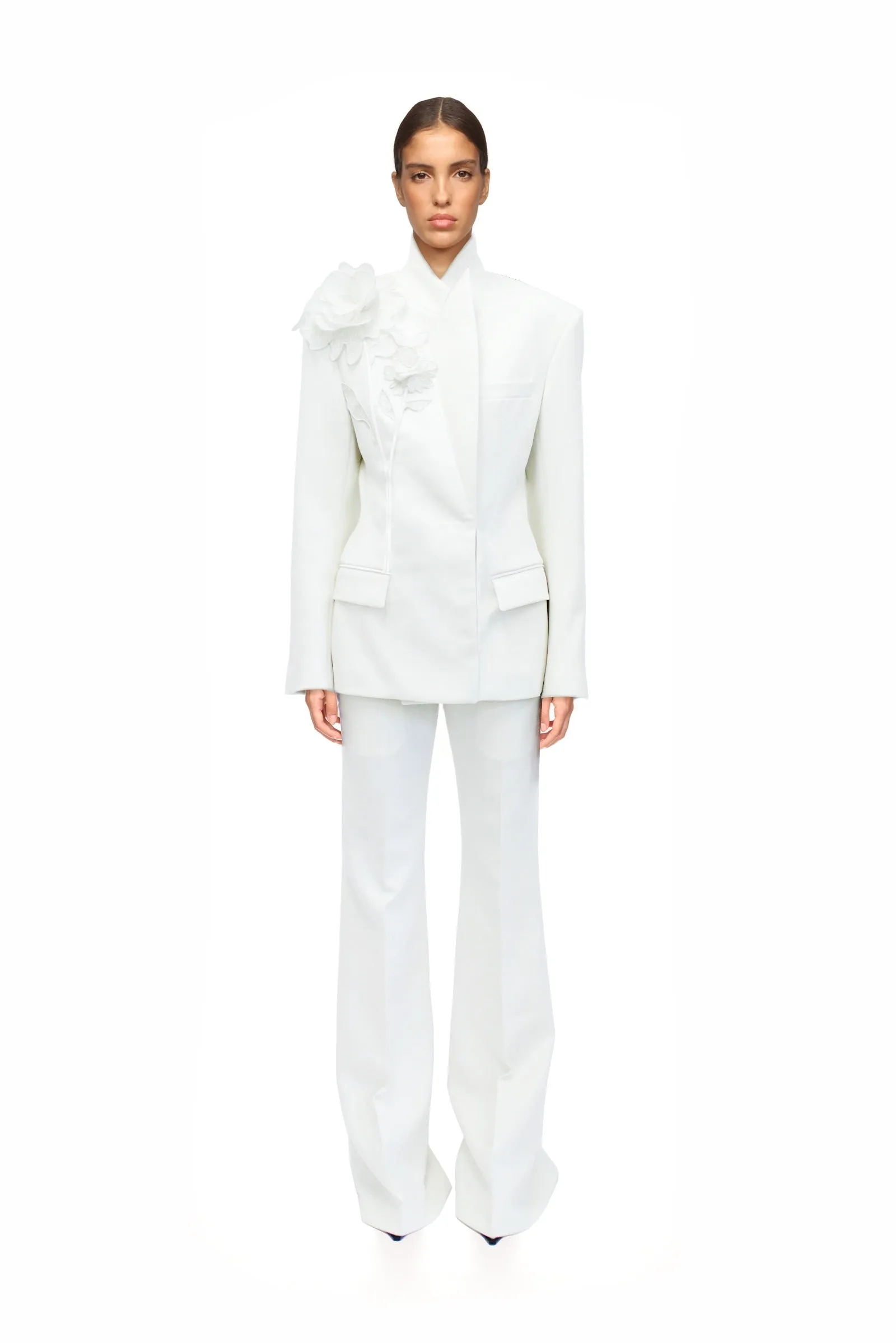LACE FLOWER CLUSTER TAILORED JACKET sold by David Koma product image thumbnail 2