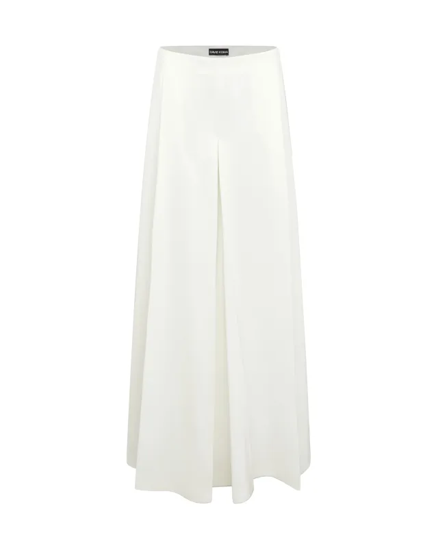 WIDE LEG FLOWY TROUSERS IN WHITE made by David Koma