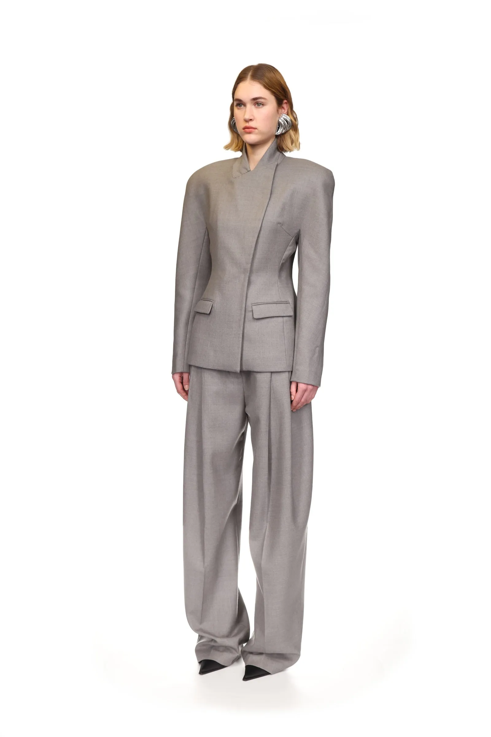 DOUBLE PLEATED TAILORED TROUSERS sold by David Koma product image thumbnail 3