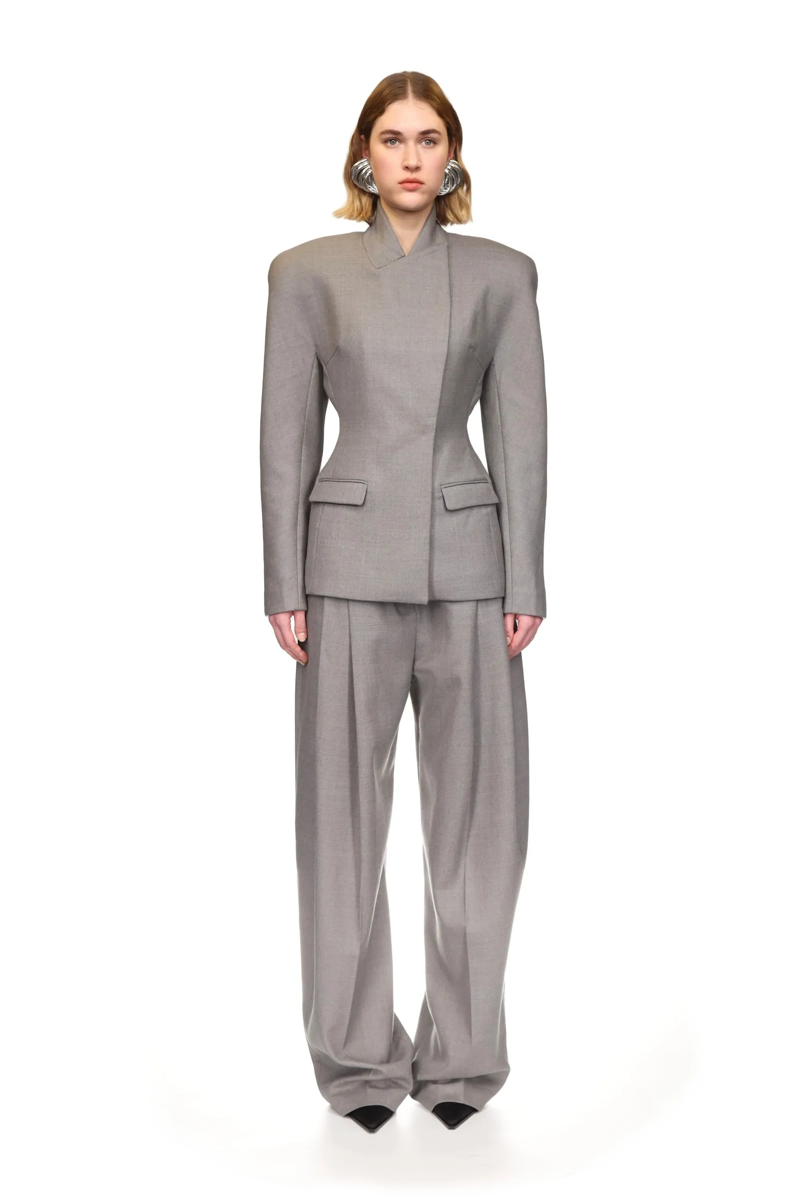 DOUBLE PLEATED TAILORED TROUSERS sold by David Koma product image thumbnail 2