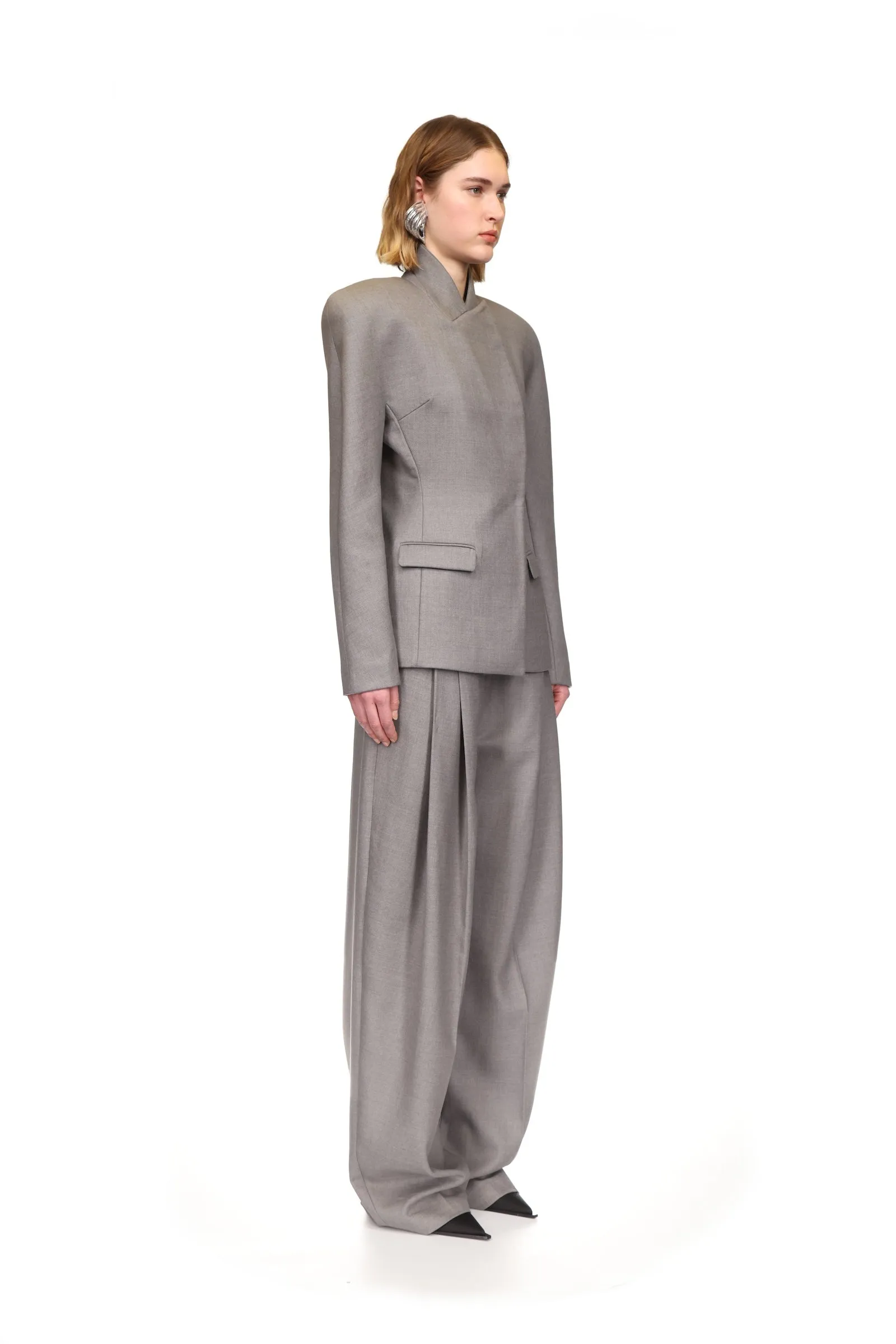 DOUBLE PLEATED TAILORED TROUSERS sold by David Koma product image thumbnail 4
