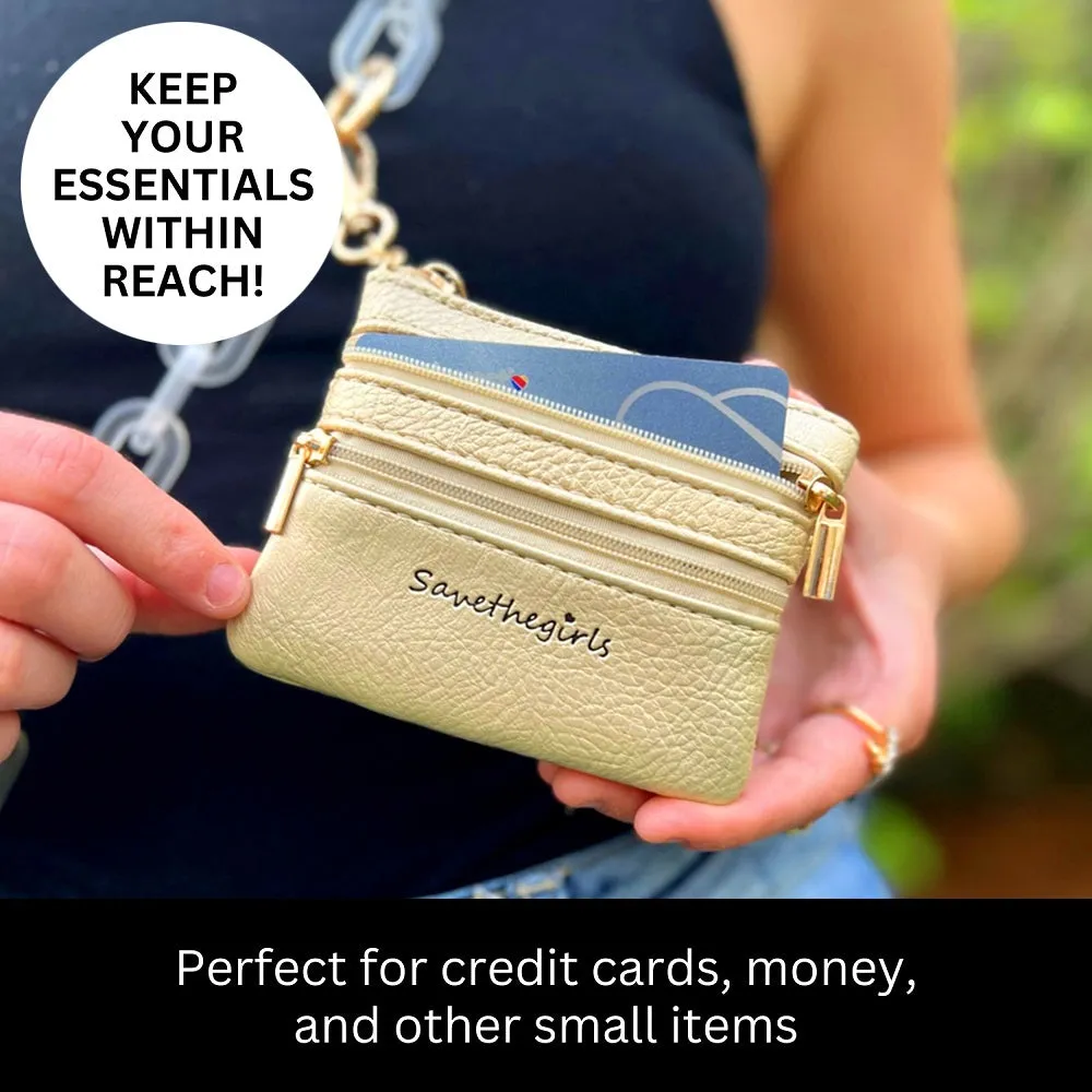 Zippered Pouch Gold w/Silver Hardware sold by Save The Girls product image thumbnail 2