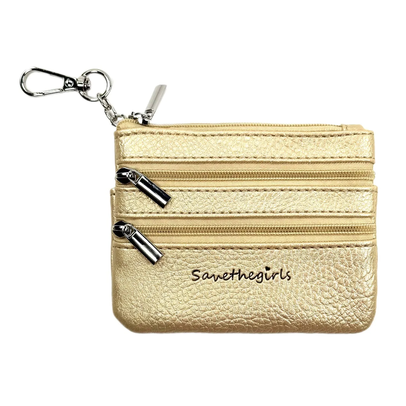 Zippered Pouch Gold w/Silver Hardware sold by Save The Girls