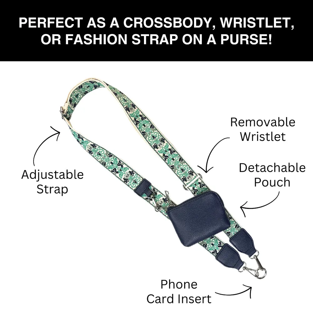 Clip & Go Strap w/RFID Pouch Brocade Pattern sold by Save The Girls product image thumbnail 4