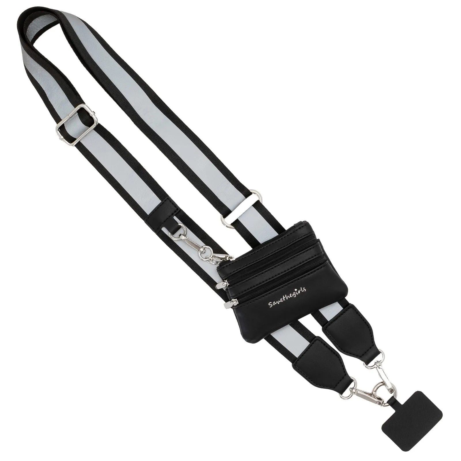 Clip & Go Strap with Pouch - Reflective Collection sold by Save The Girls
