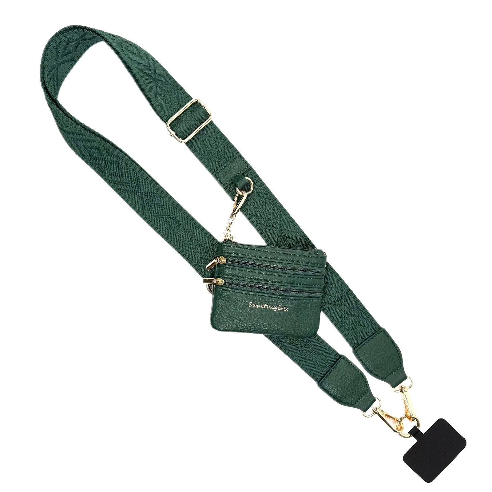 Clip & Go Strap w/Pouch Hunter Green Classic sold by Save The Girls