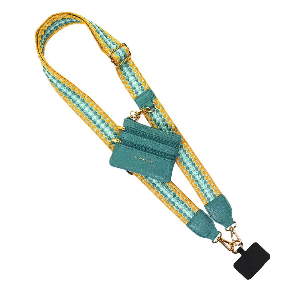 Clip & Go Strap w/Zippered Pouch Green Fun Dots sold by Save The Girls