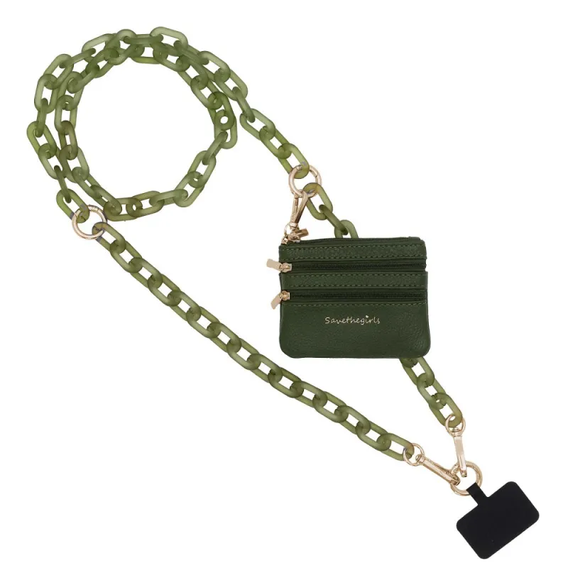 Clip & Go Ice Chain Green with Pouch sold by Save The Girls