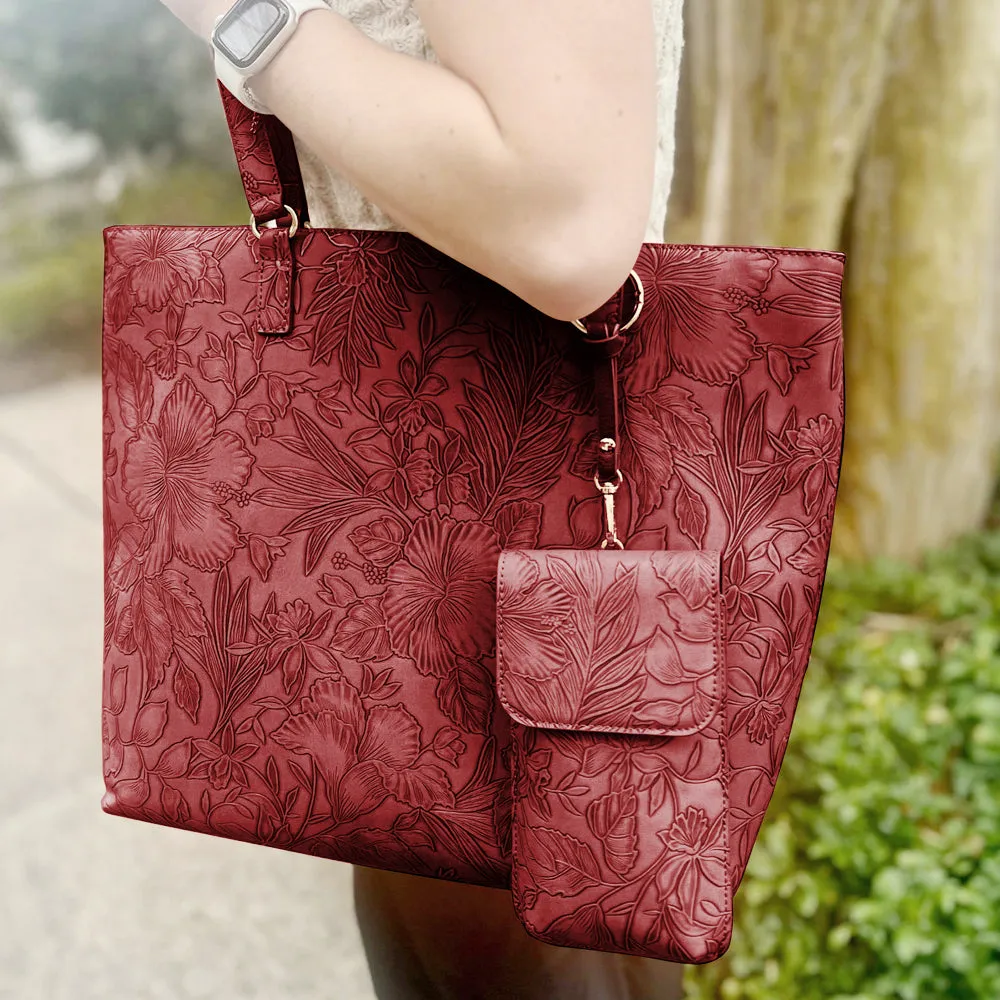 Floral Tote W/Crossbody - Promo sold by Save The Girls product image thumbnail 2