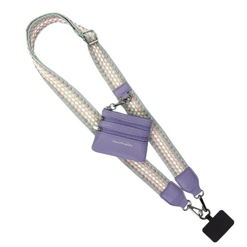 Clip & Go Strap w/Zippered Pouch Fun Dots Pink made by Save The Girls