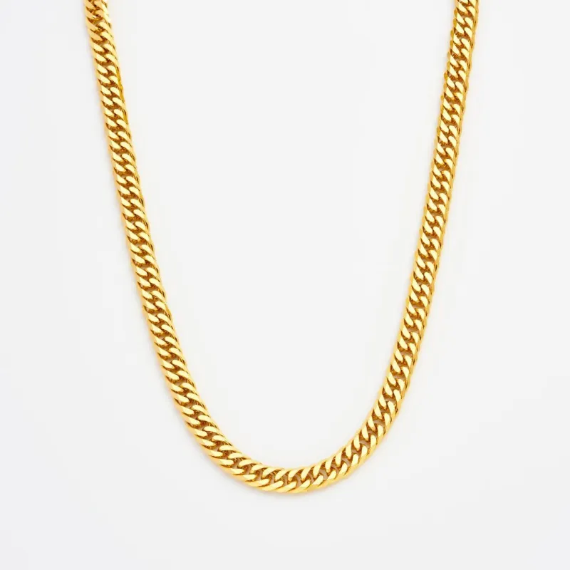 Statement Diamond Cut Double Curb Chain Necklace sold by 7879